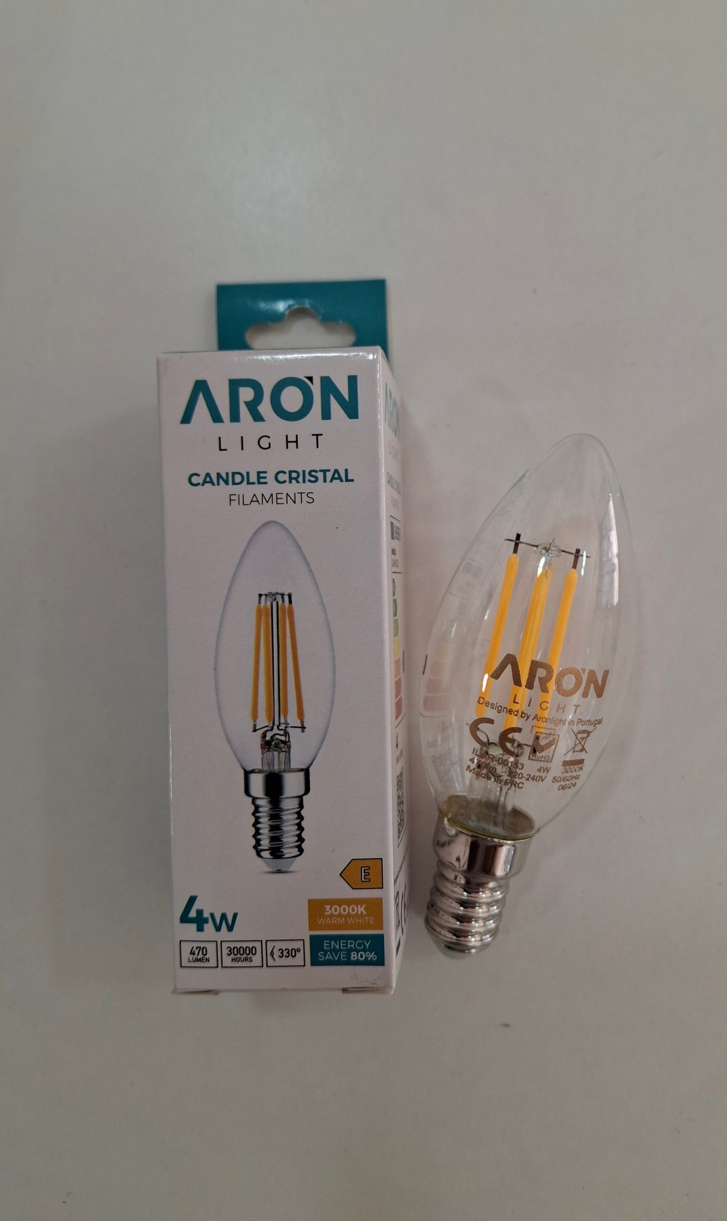 Lampada Filamento Candle Cristal E-14