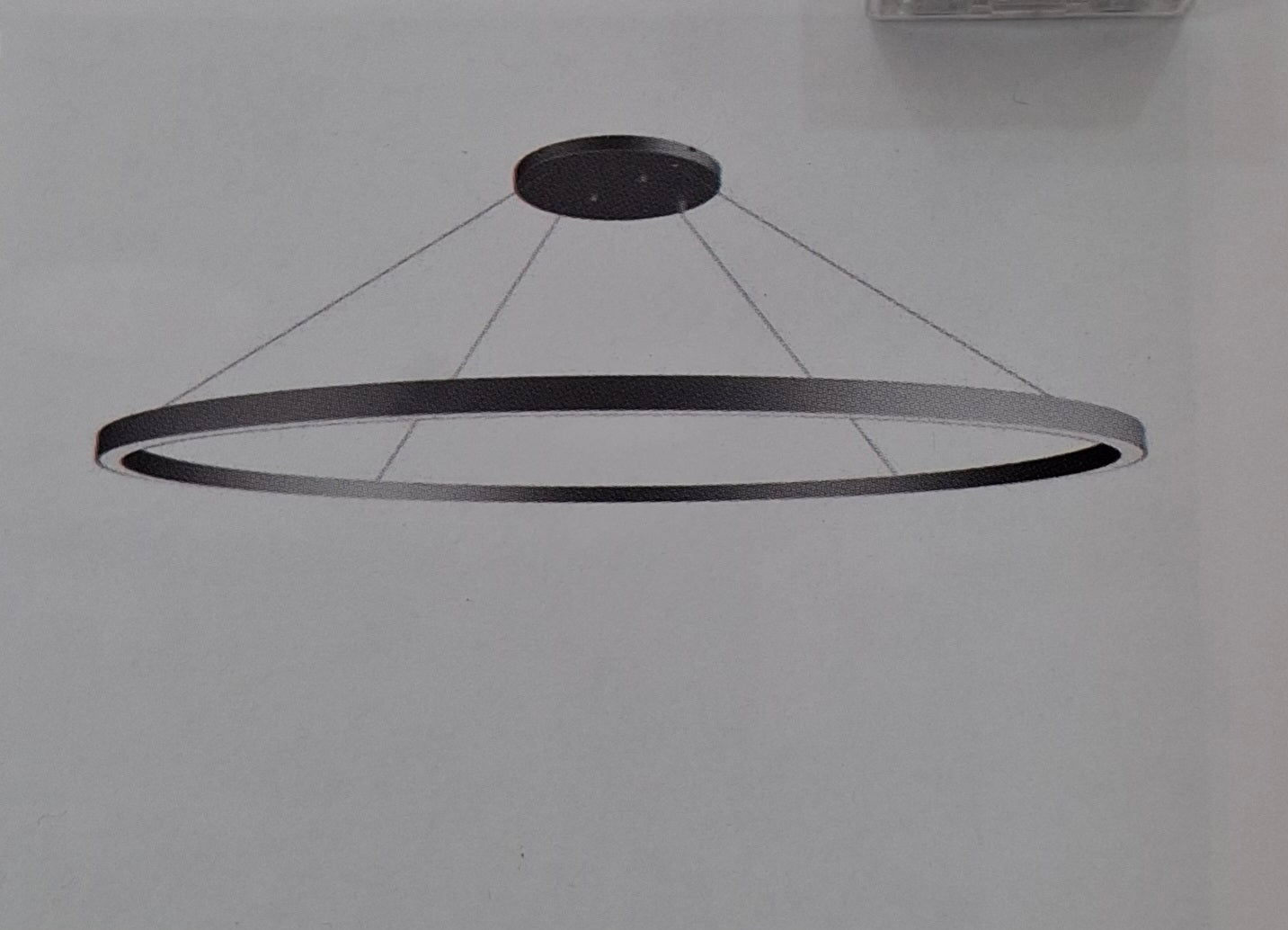 Candeeiro Circular Suspenso em Alumínio 50W-Preto