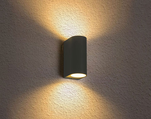 Aplique Duplo de Parede Antracite em Alumino