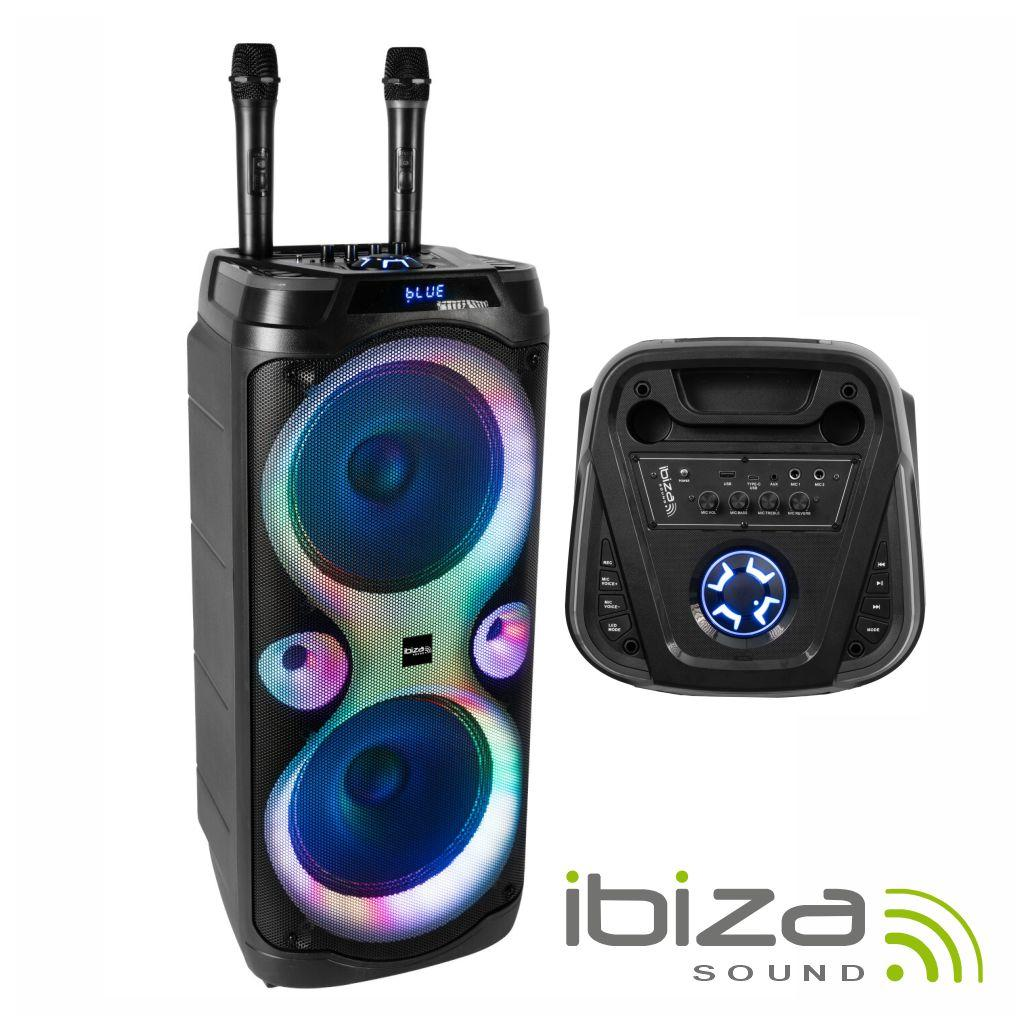 Coluna Amplificada-Karaoke Ibiza 1000W