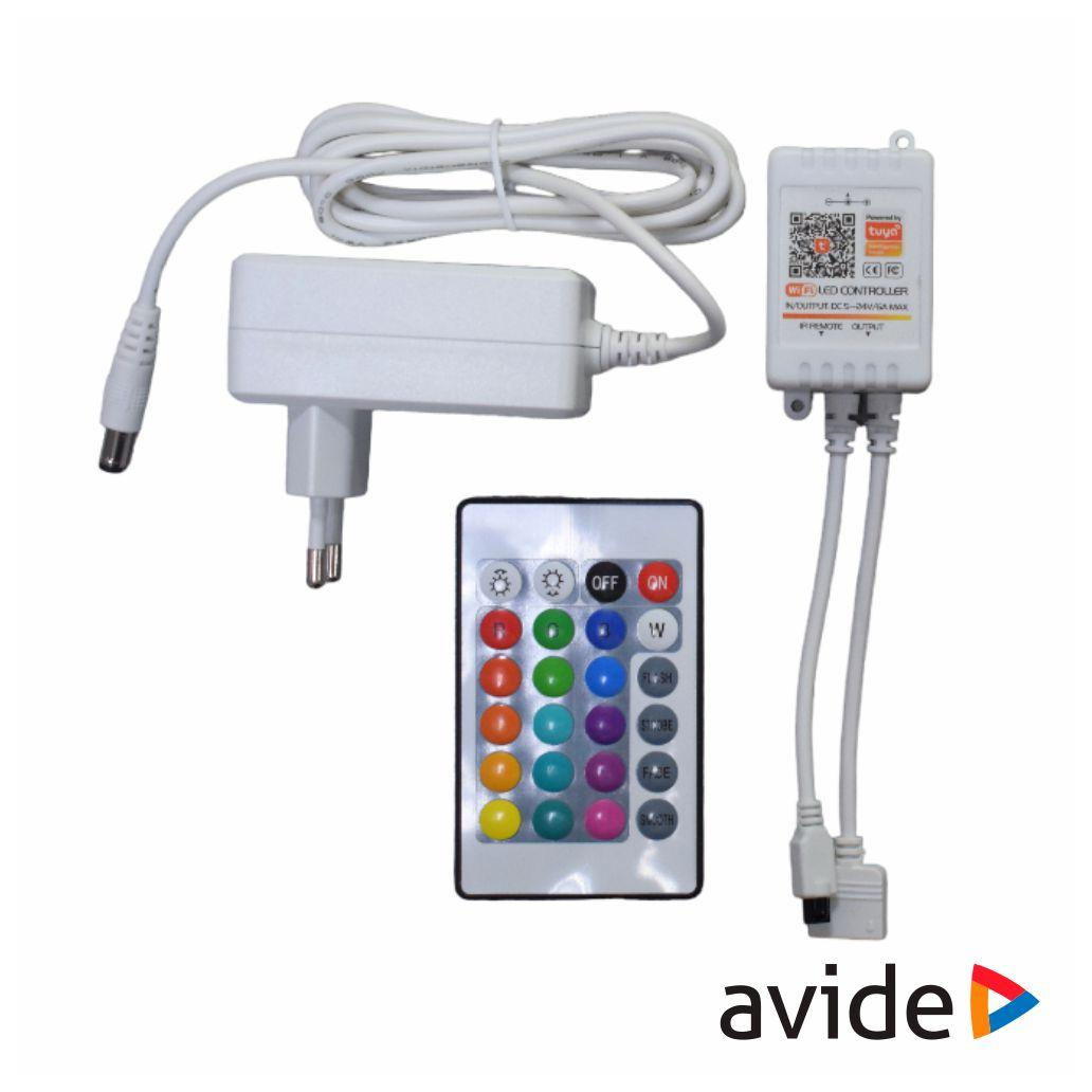 Kit Fita de LED 5m RGB 12v c/comando e Wi-Fi
