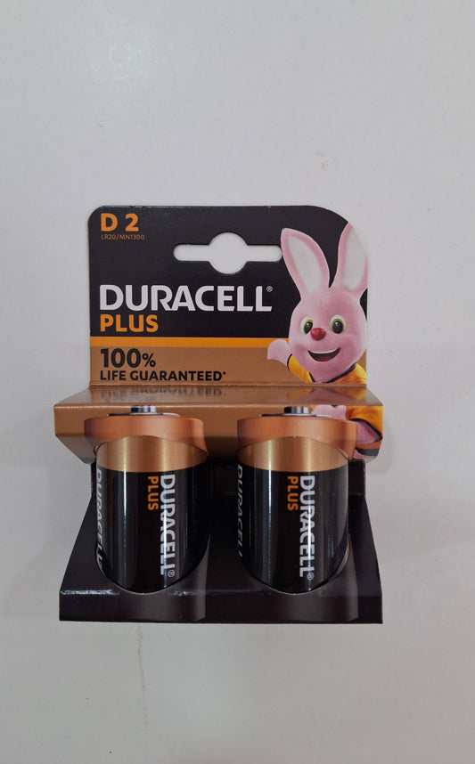Pilhas Duracell Plus 1,5v D2