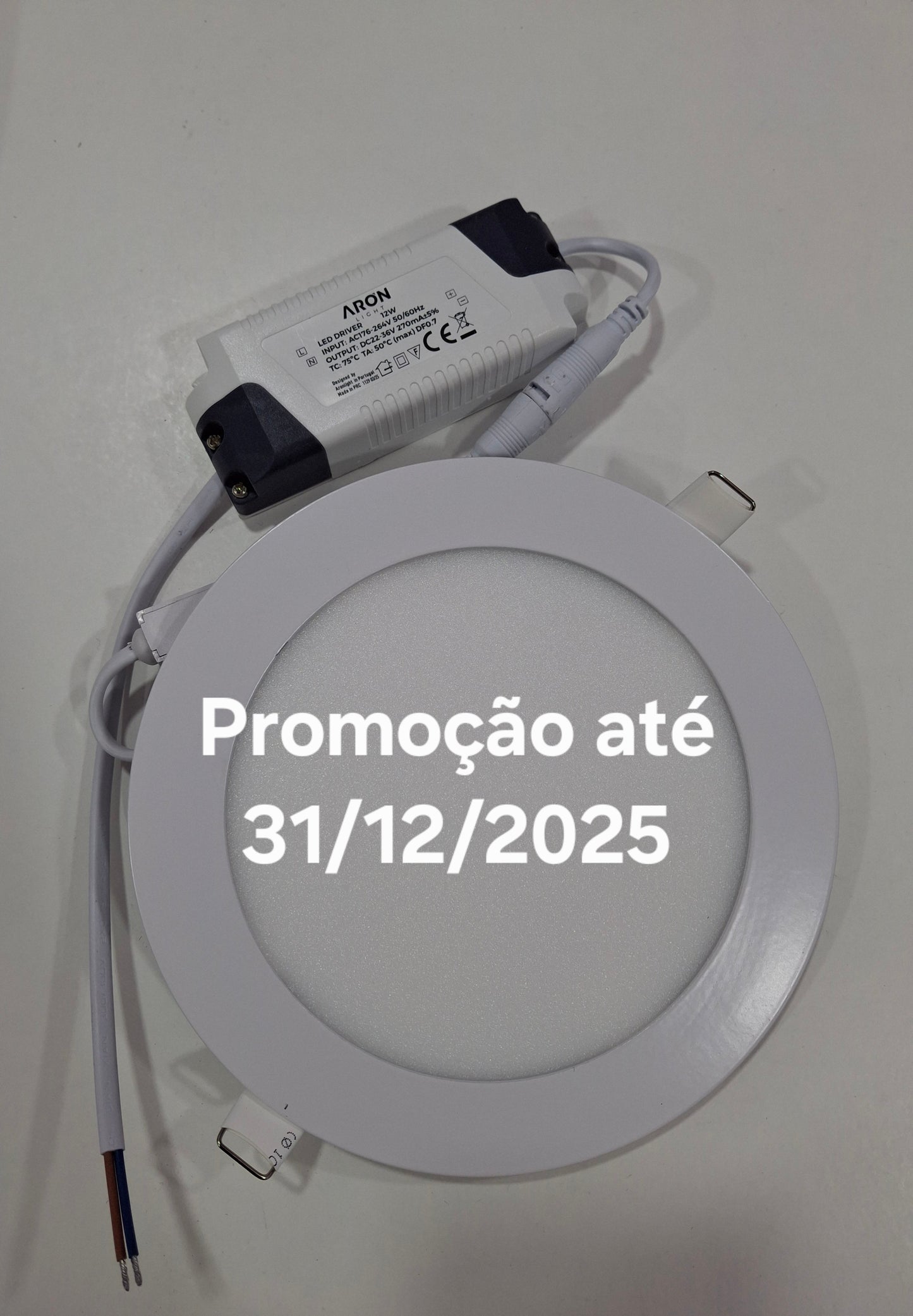 Painel Encastrar Ø173mm-12W