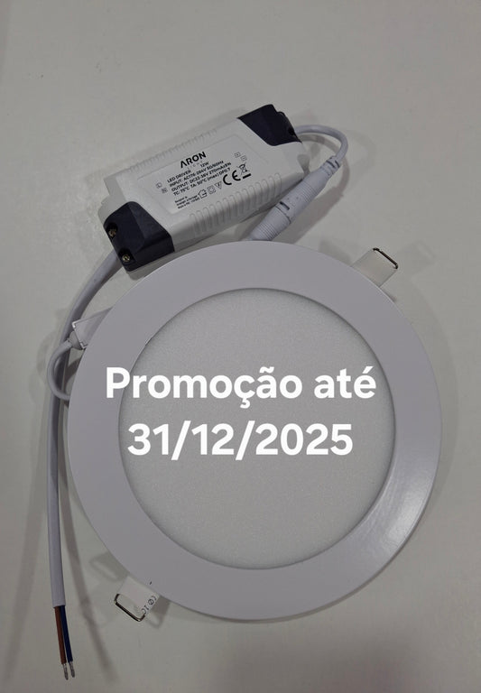 Painel Encastrar Ø173mm-12W