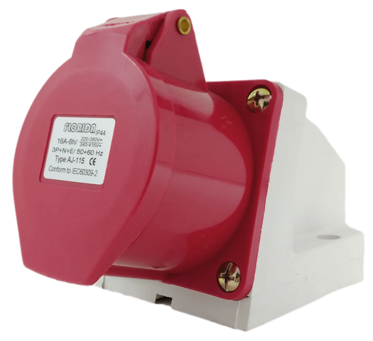Tomada Industrial Fixa 16A 3P+E 380V