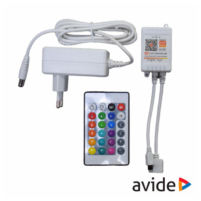 Kit Fita de LED 5m RGB 12v c/comando e Wi-Fi